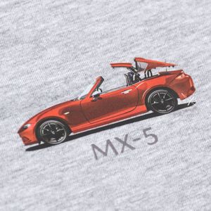 CAMISETA GRIS MIATA ROJO